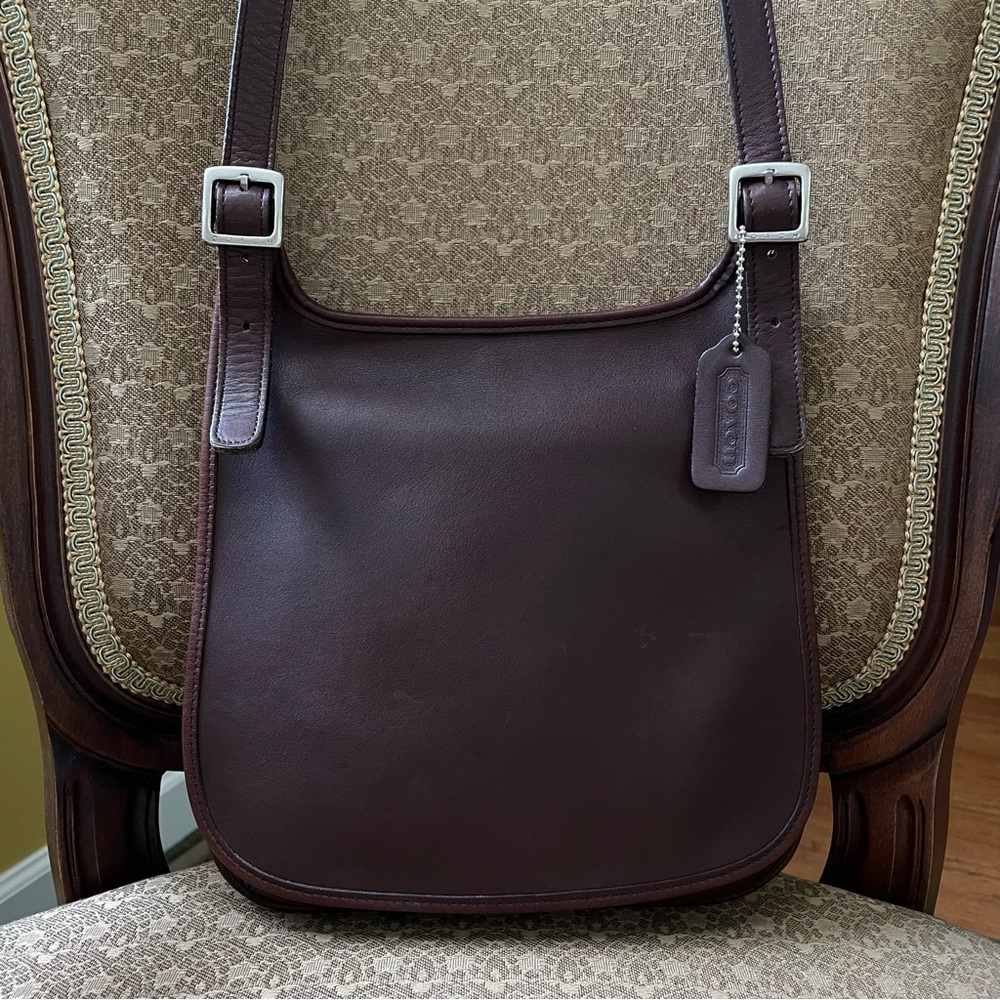 Vintage Coach #9135 Small Hippie Flap in Mahogany